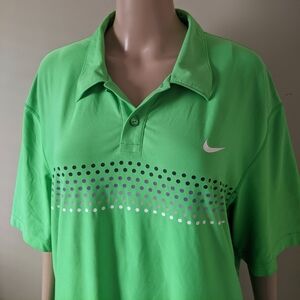 Nike Dry Fit Green Polo Tshirt, Men's XL